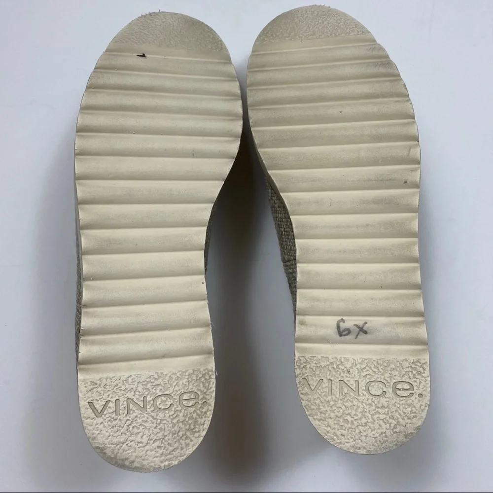 Vince Zeta Platform Tweed Linen Loafers